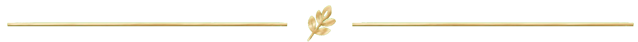 séparation dorée avec une feuille au milieu
